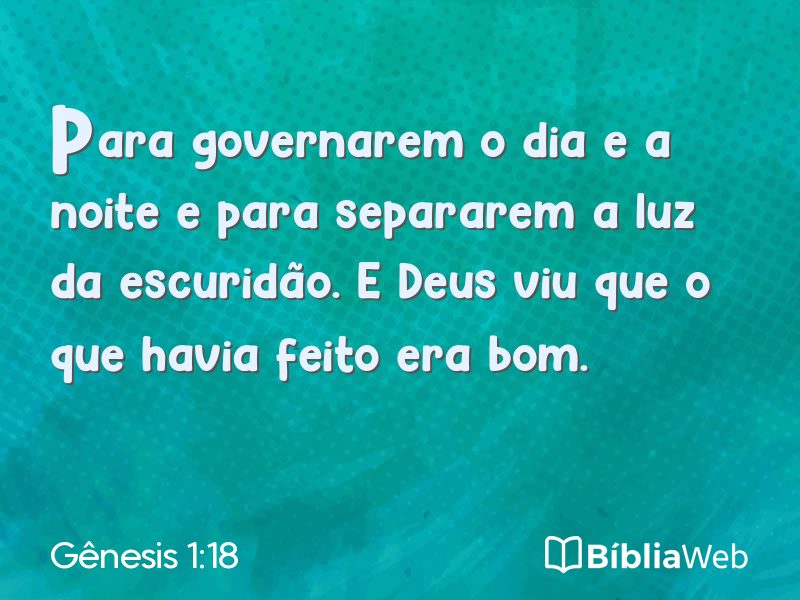 Gênesis 1:18 em imagem para compartilhar