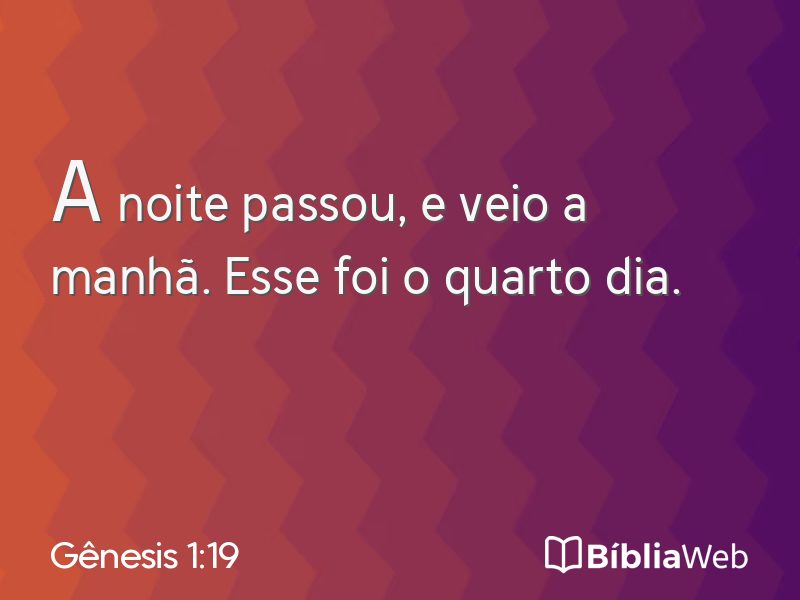 Gênesis 1:19 em imagem para compartilhar