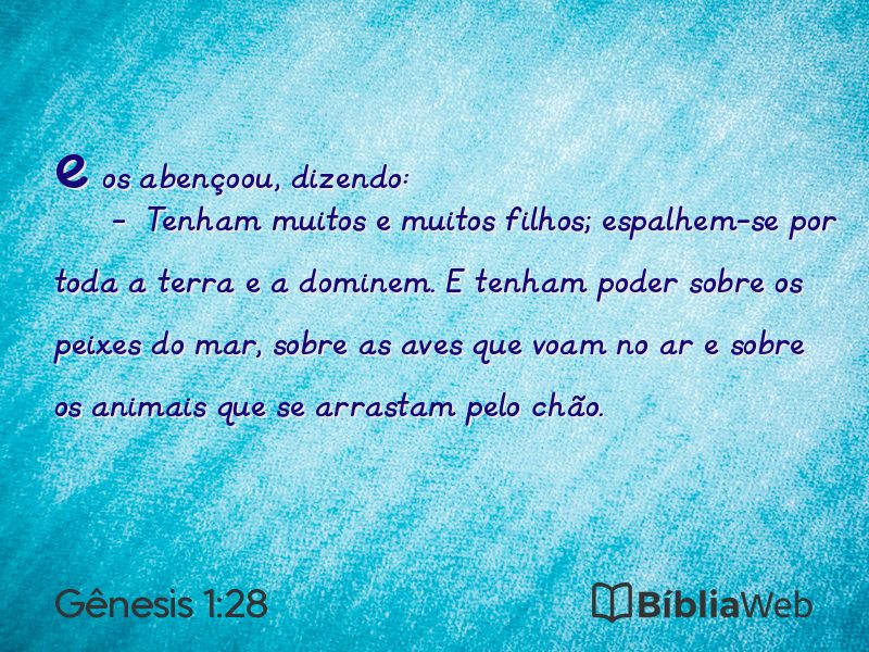 Gênesis 1:28 em imagem para compartilhar