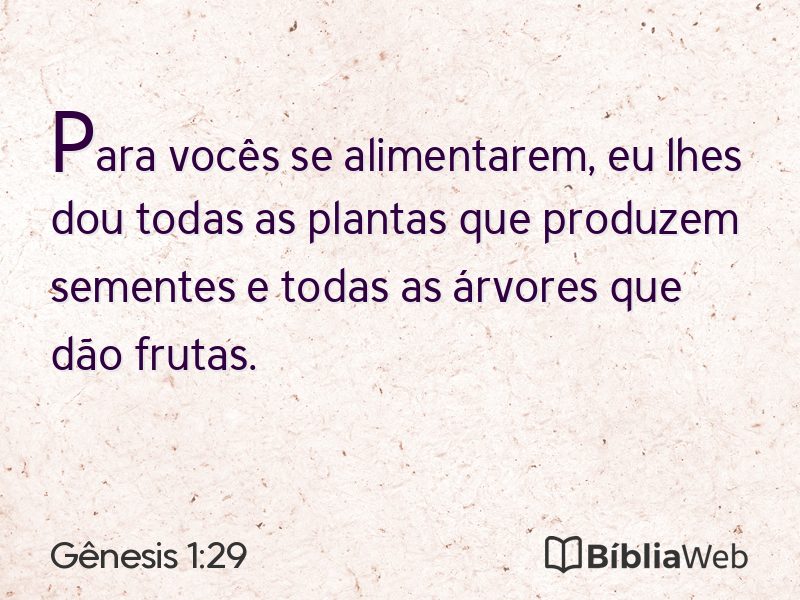 Gênesis 1:29 em imagem para compartilhar