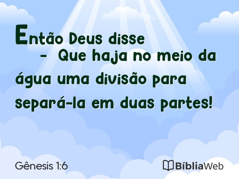 Gênesis 1:6 em imagem para compartilhar
