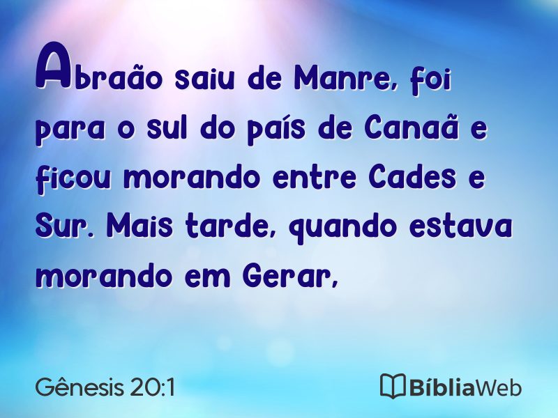 Gênesis 20:1 em imagem para compartilhar