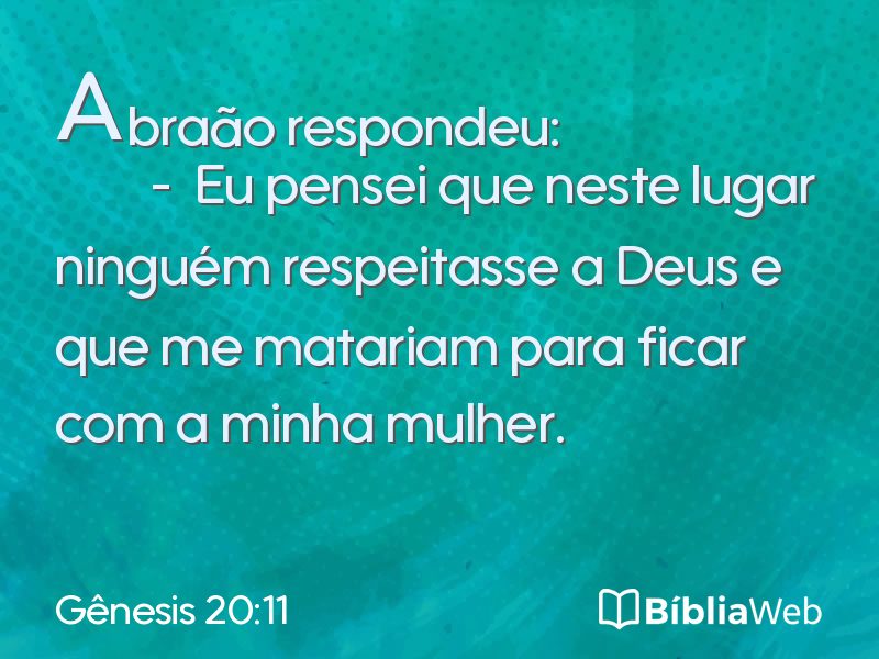 Gênesis 20:11 em imagem para compartilhar
