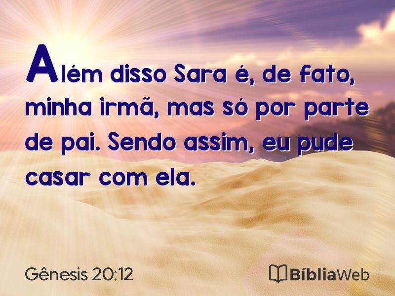 Gênesis 20:12 em imagem para compartilhar