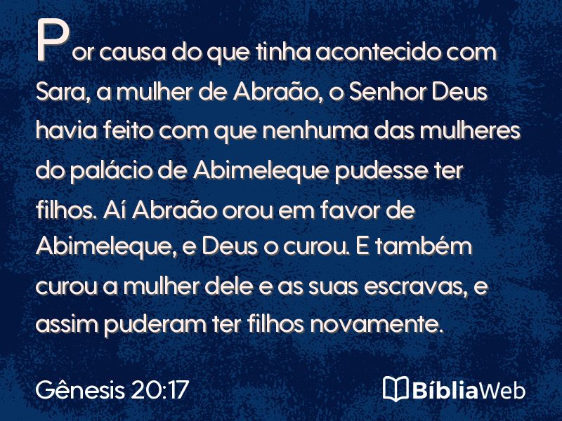 Gênesis 20:17 em imagem para compartilhar