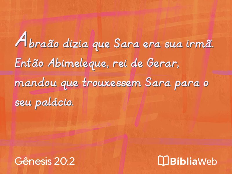 Gênesis 20:2 em imagem para compartilhar