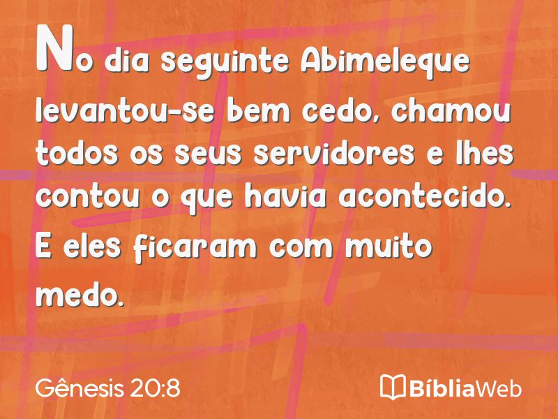Gênesis 20:8 em imagem para compartilhar