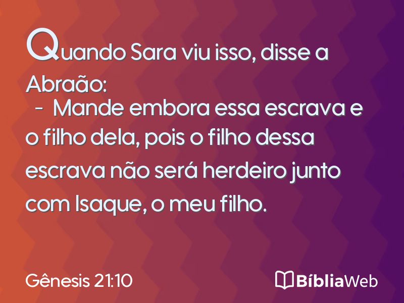Gênesis 21:10 em imagem para compartilhar