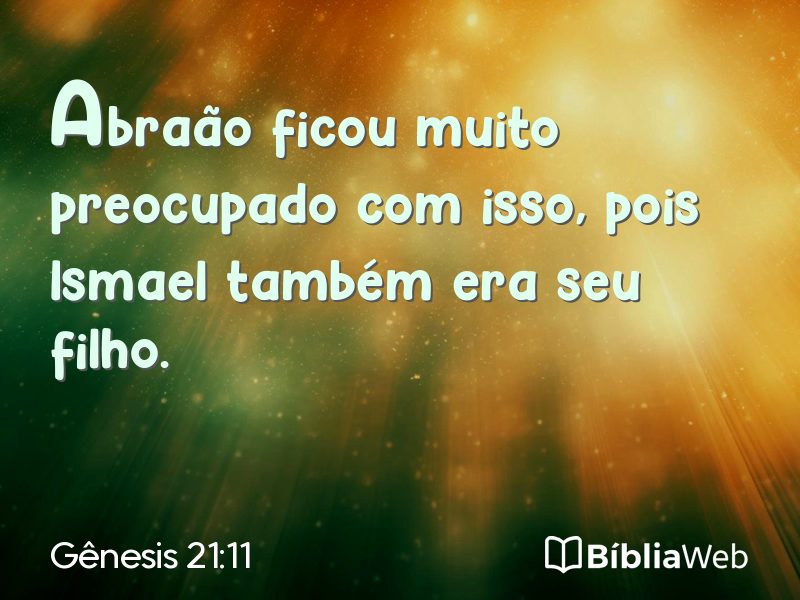 Gênesis 21:11 em imagem para compartilhar