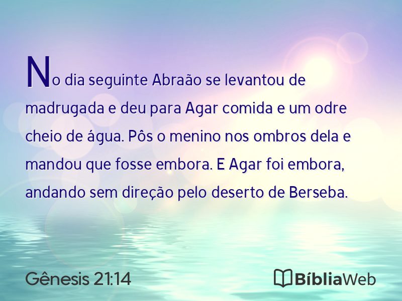 Gênesis 21:14 em imagem para compartilhar