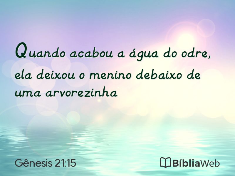Gênesis 21:15 em imagem para compartilhar