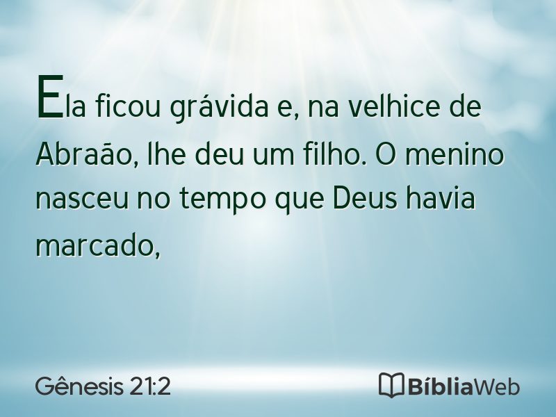 Gênesis 21:2 em imagem para compartilhar