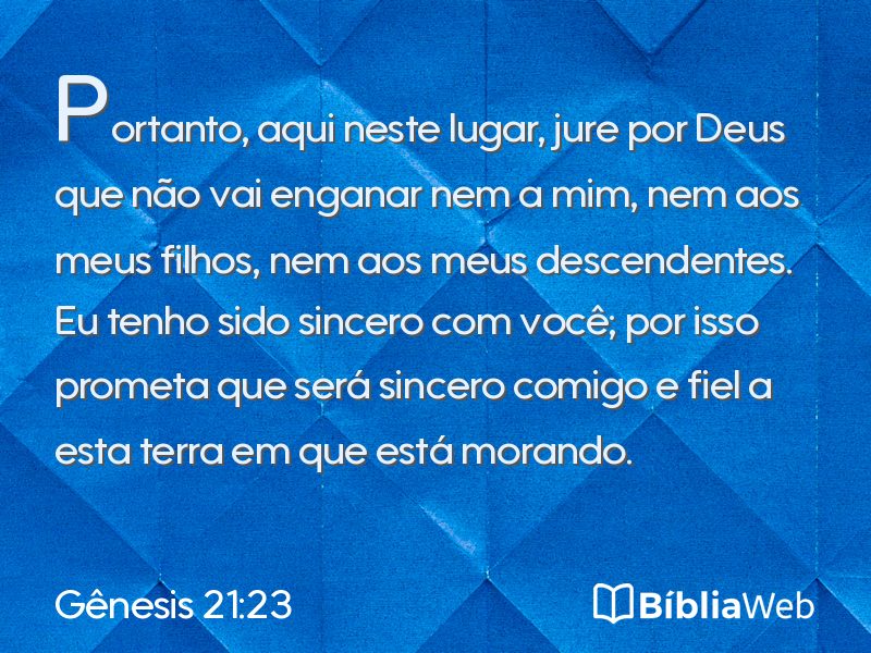 Gênesis 21:23 em imagem para compartilhar