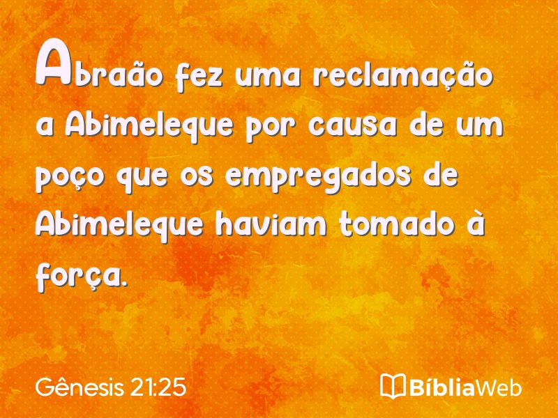 Gênesis 21:25 em imagem para compartilhar