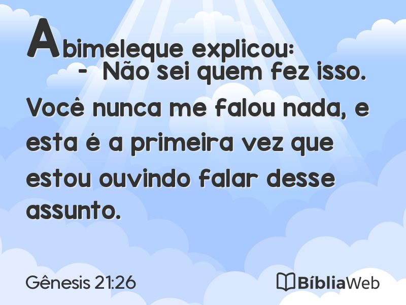 Gênesis 21:26 em imagem para compartilhar