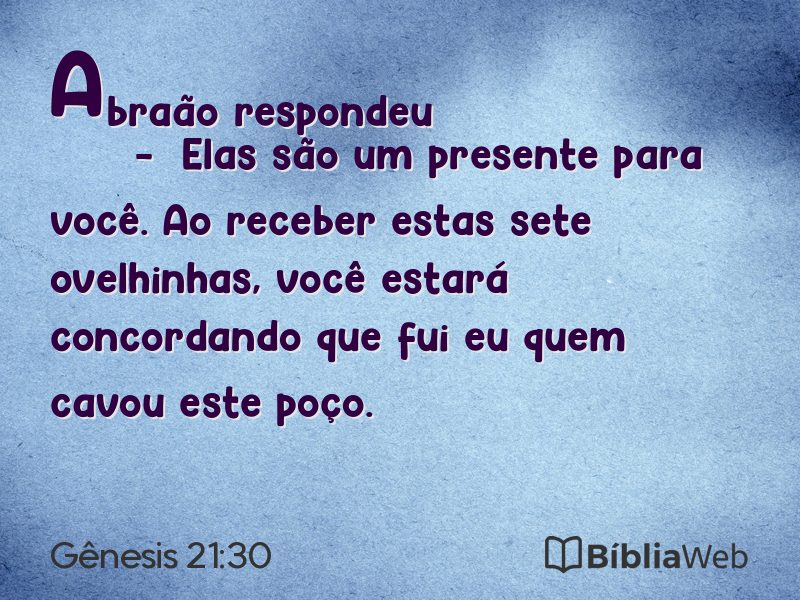 Gênesis 21:30 em imagem para compartilhar