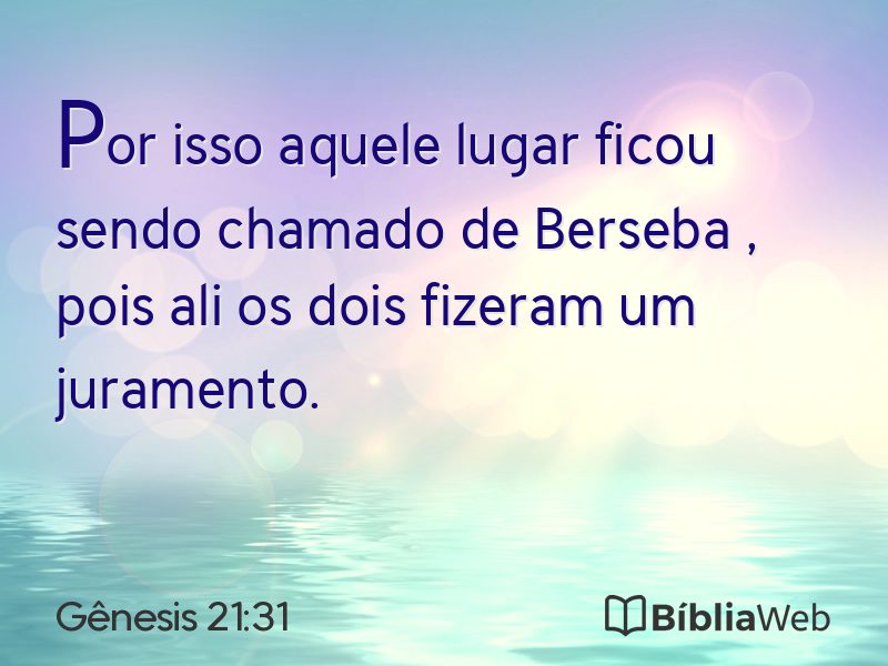 Gênesis 21:31 em imagem para compartilhar