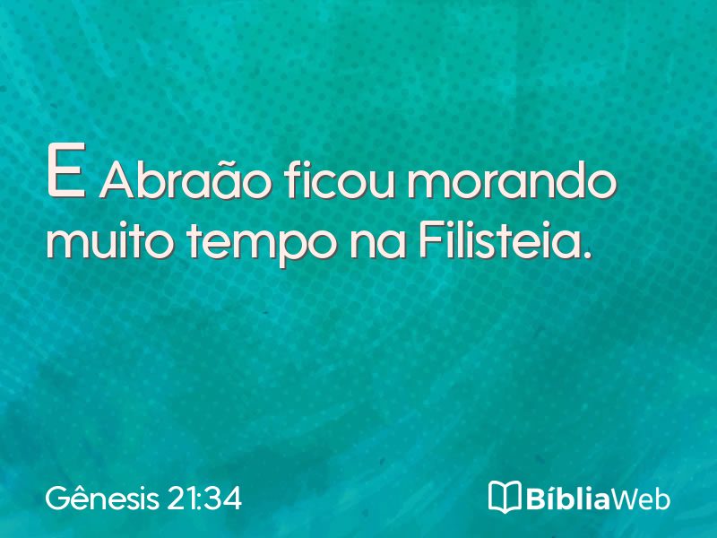 Gênesis 21:34 em imagem para compartilhar