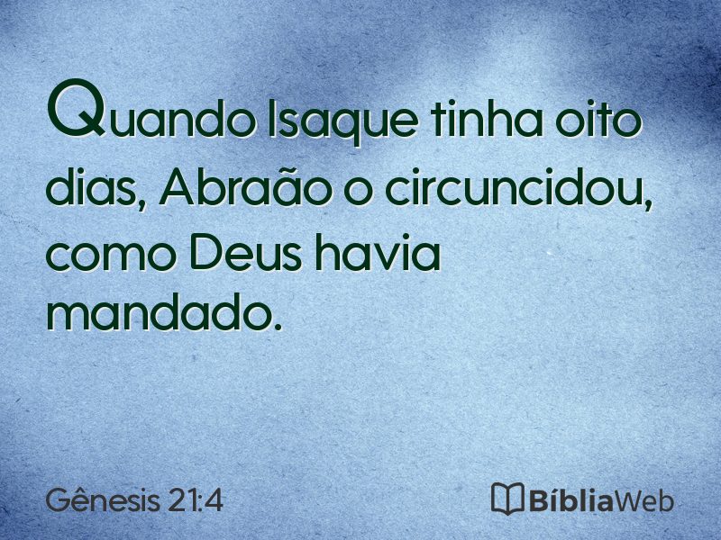 Gênesis 21:4 em imagem para compartilhar