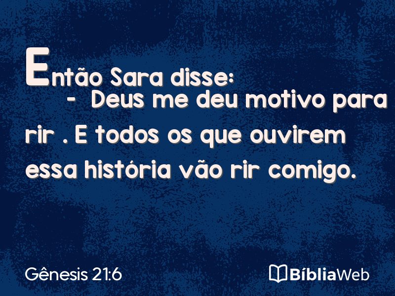 Gênesis 21:6 em imagem para compartilhar