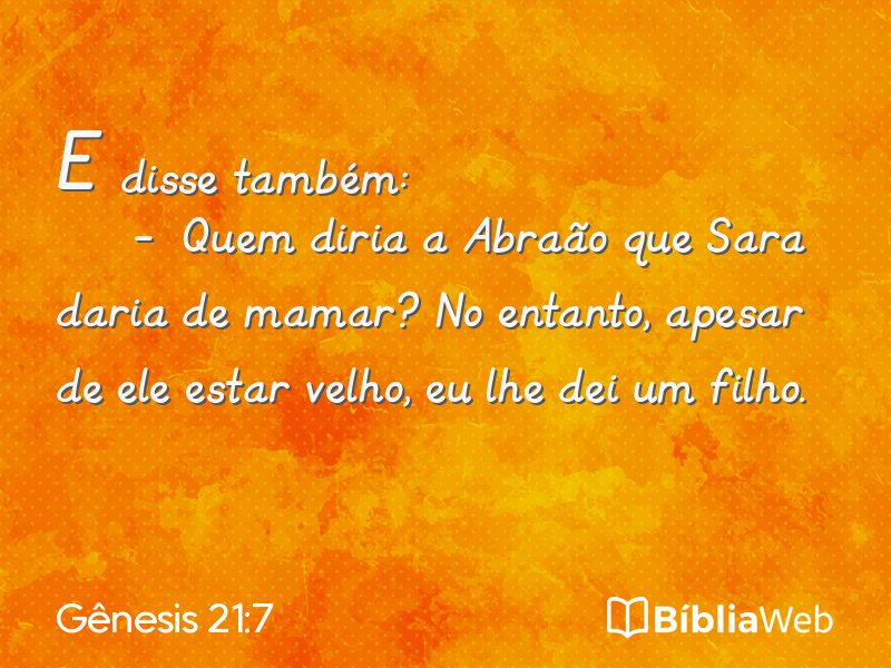 Gênesis 21:7 em imagem para compartilhar