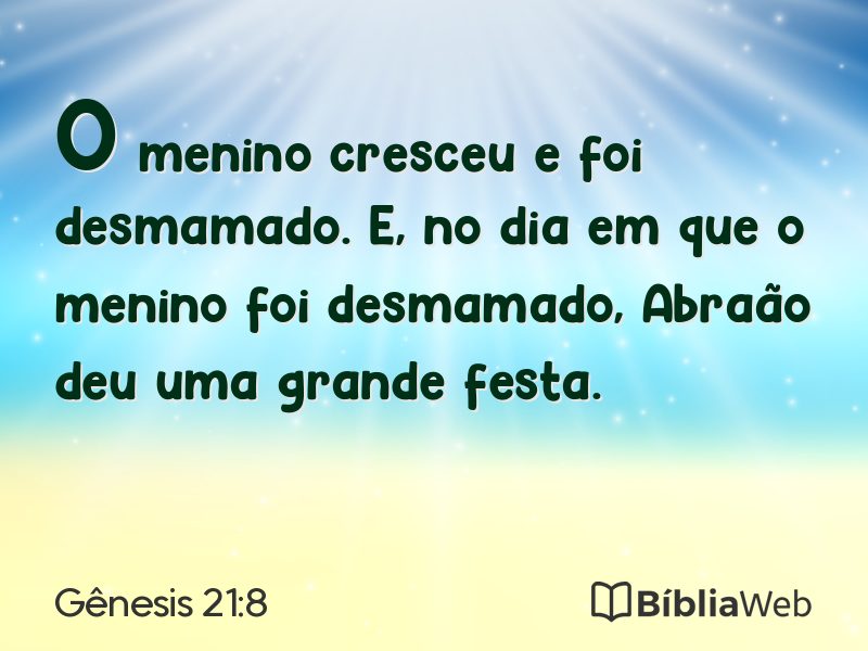 Gênesis 21:8 em imagem para compartilhar