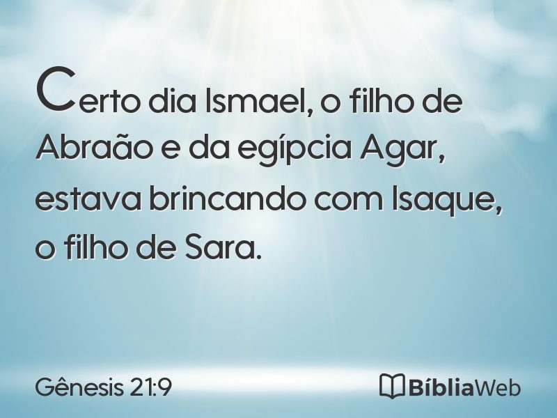 Gênesis 21:9 em imagem para compartilhar