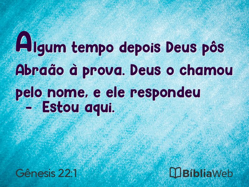 Gênesis 22:1 em imagem para compartilhar