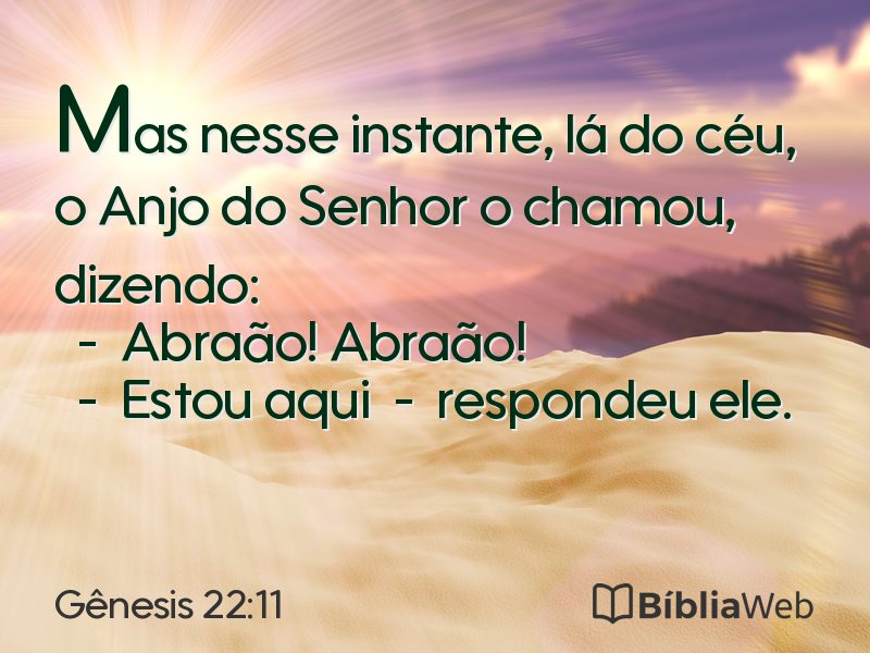 Gênesis 22:11 em imagem para compartilhar