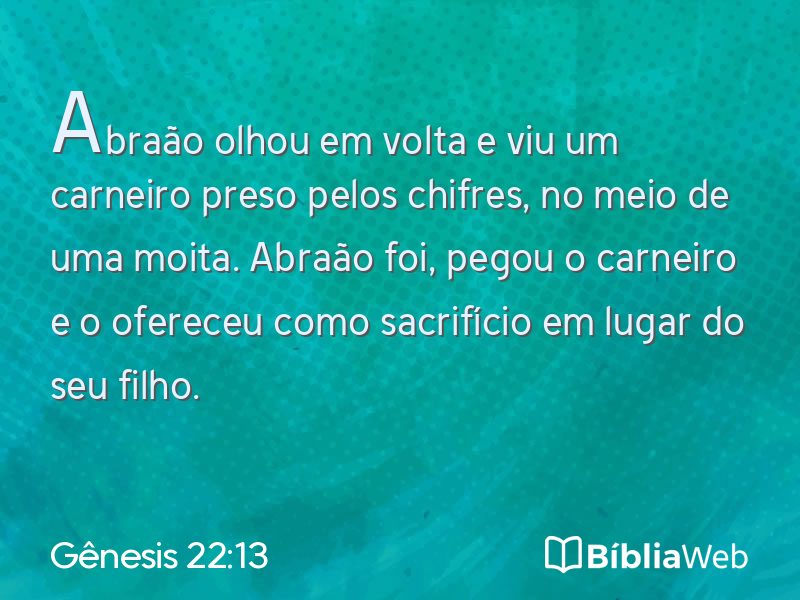 Gênesis 22:13 em imagem para compartilhar