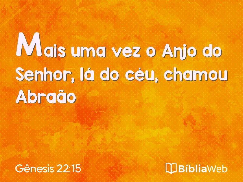 Gênesis 22:15 em imagem para compartilhar
