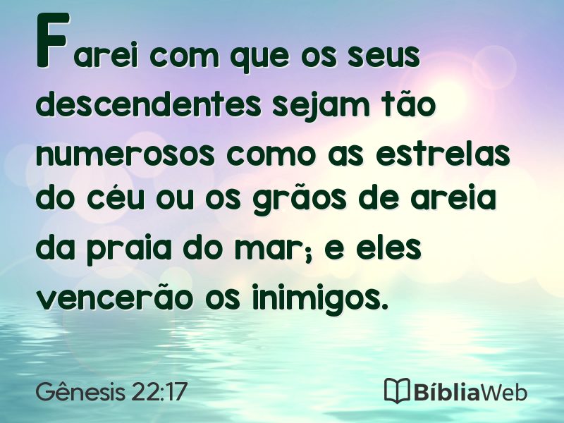Gênesis 22:17 em imagem para compartilhar