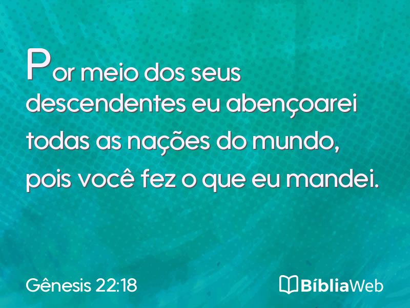 Gênesis 22:18 em imagem para compartilhar