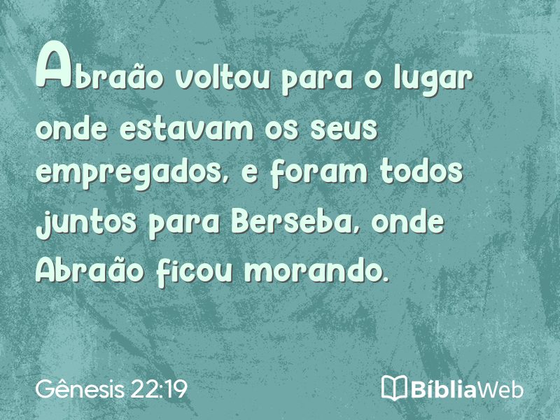 Gênesis 22:19 em imagem para compartilhar