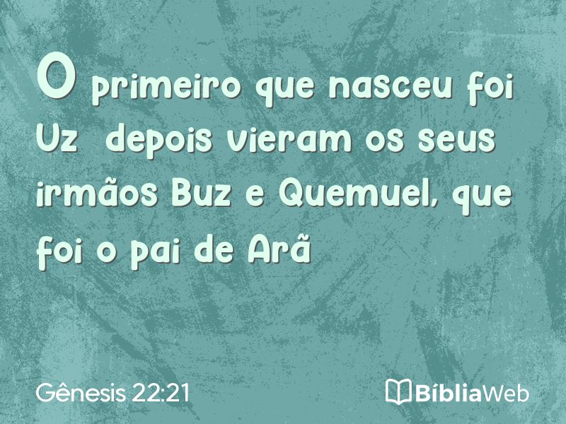 Gênesis 22:21 em imagem para compartilhar