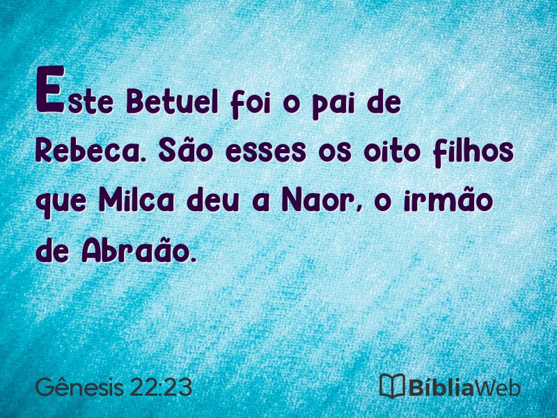 Gênesis 22:23 em imagem para compartilhar