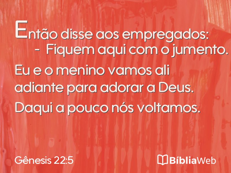 Gênesis 22:5 em imagem para compartilhar