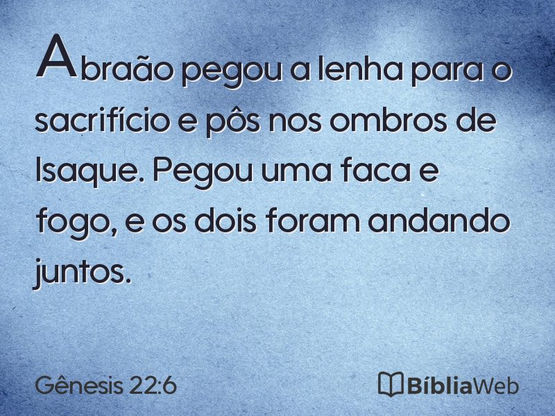 Gênesis 22:6 em imagem para compartilhar
