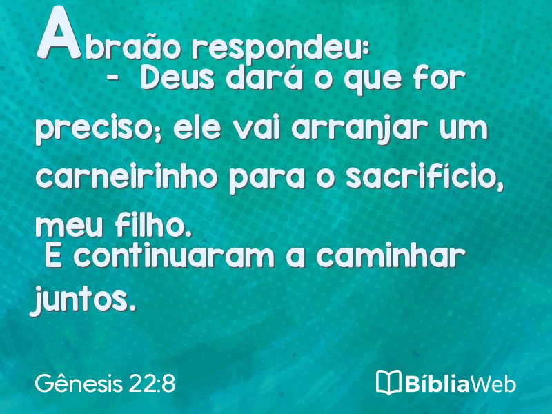 Gênesis 22:8 em imagem para compartilhar