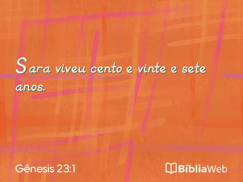 Gênesis 23:1 em imagem para compartilhar