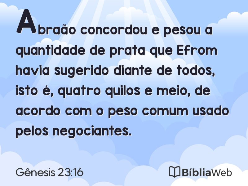 Gênesis 23:16 em imagem para compartilhar