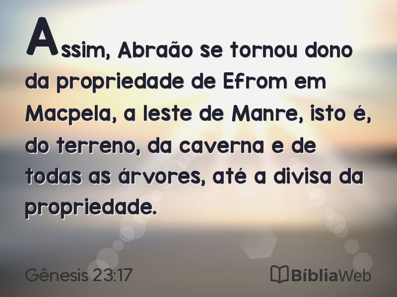 Gênesis 23:17 em imagem para compartilhar