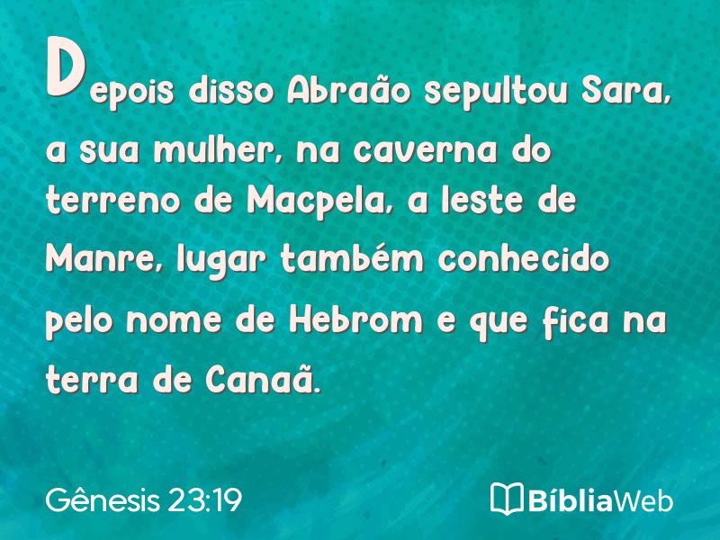 Gênesis 23:19 em imagem para compartilhar