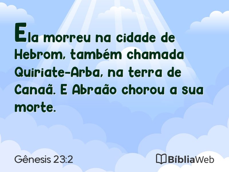 Gênesis 23:2 em imagem para compartilhar