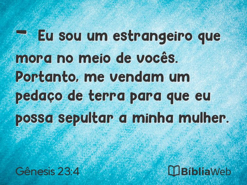 Gênesis 23:4 em imagem para compartilhar