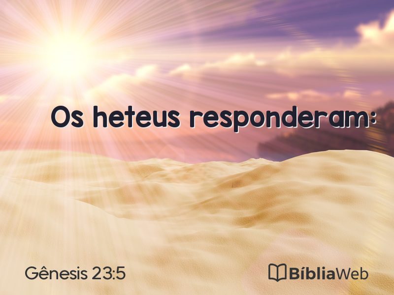 Gênesis 23:5 em imagem para compartilhar