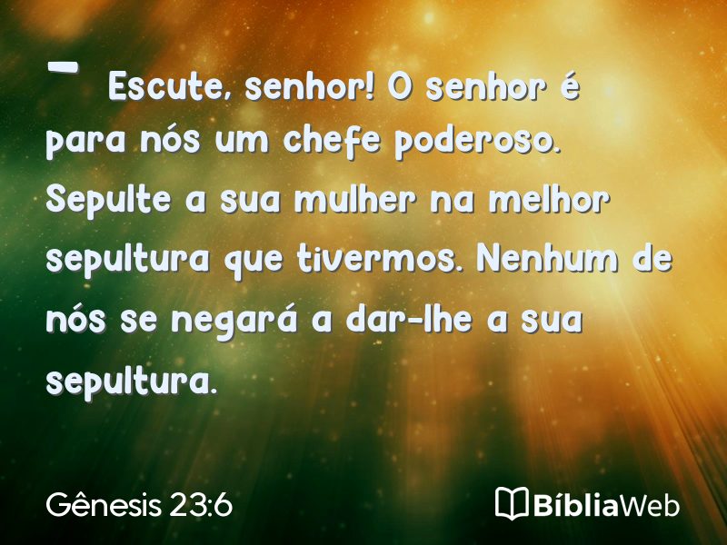 Gênesis 23:6 em imagem para compartilhar