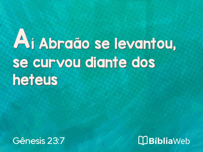 Gênesis 23:7 em imagem para compartilhar