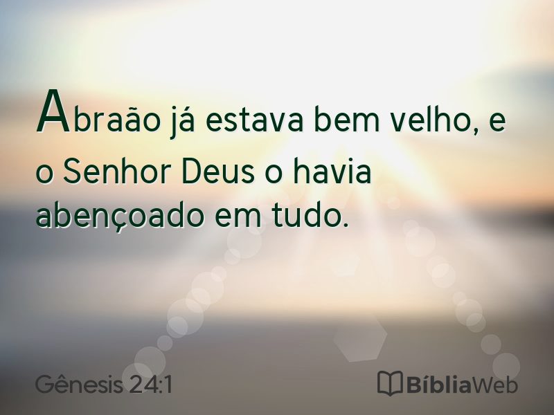 Gênesis 24:1 em imagem para compartilhar