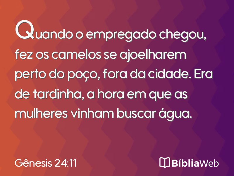 Gênesis 24:11 em imagem para compartilhar